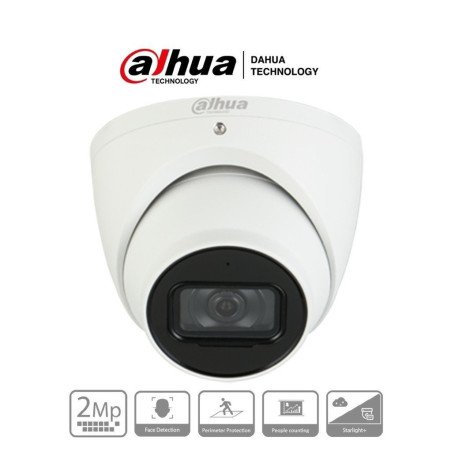 Dahua DH-IPC-HDW5241TMN-ASE - IP domo 2 megapixeles, lente de 2.8 mm, micrófono integrado, face detection, microSD