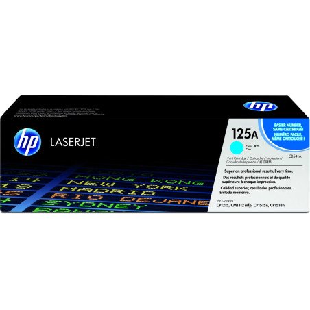 Cartucho de tóner original HP LaserJet 125A, 1400 páginas, para CP121/1515, cian