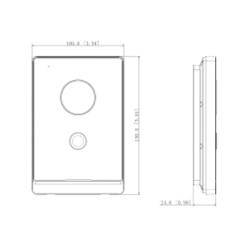 Dahua Technology DHI-VTO2211G-WP kit de timbre Negro, Plata