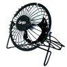Mini ventilador de escritorio Ghia metálico color negro alimentación USB