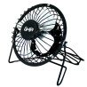 Mini ventilador de escritorio Ghia metálico color negro alimentación USB