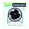 Mini ventilador de escritorio Ghia metálico color negro alimentación USB