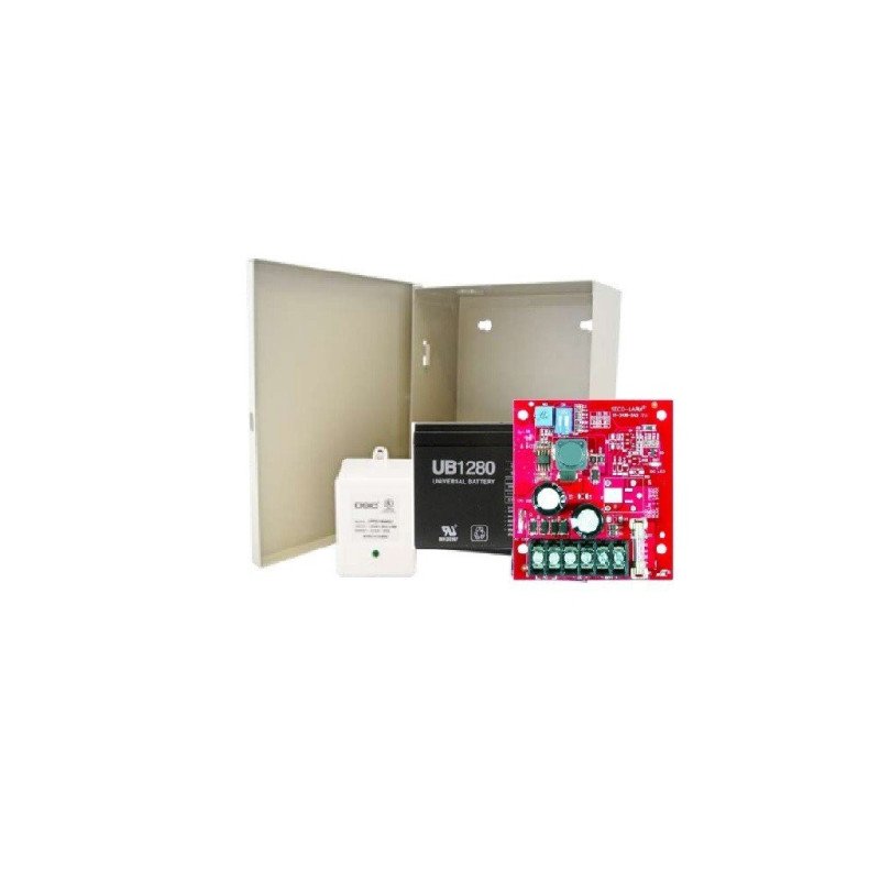 Sec kit fuente de poder 1 - kit de poder contiene 1 fuente de poder de 1.5 amp, batería de respaldo, transformador y gabinete