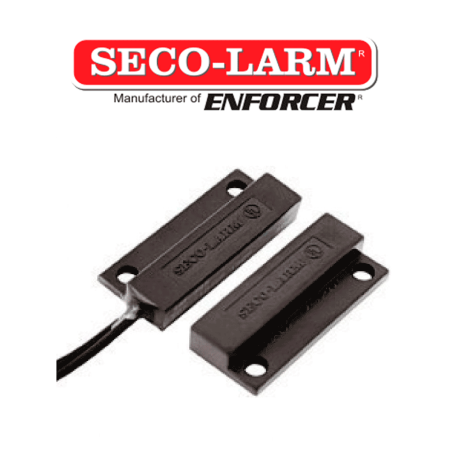 Seco Larm SM205QBR- contacto mini con montaje de tornillo o adhesivo. Gap 3, 4 café compatible paneles DSC, risco, Bosch