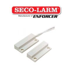 Seco Larm SM205QW - contacto mini con montaje de tornillo o adhesivo. Gap 3, 4 n.c blanco compatible paneles DSC, risco, Bosch