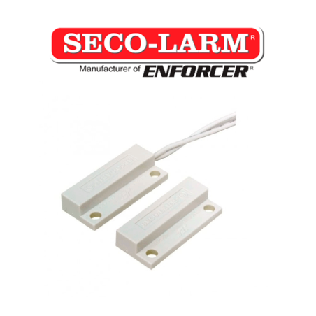 Seco Larm SM205QW - contacto mini con montaje de tornillo o adhesivo. Gap 3, 4 n.c blanco compatible paneles DSC, risco, Bosch