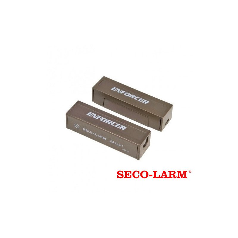 Seco Larm SM433TQB - contacto magnético cafe de sobreponer 1-1, 4" (31mm) gap compatible paneles DSC, risco, Bosch