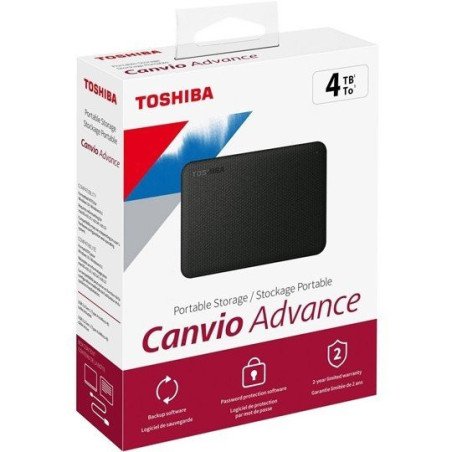 Disco duro externo Toshiba HDTCA40XK3CA 4 TB color negro