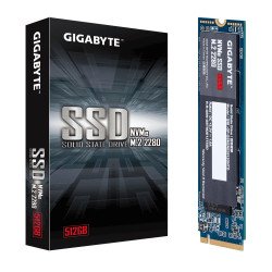 Unidad de estado sólido SSD Gigabyte NVME m.2 2280 512GB PCIe 3.0x4 NAND flash lect 1700mb/s escrit 1550mb/s