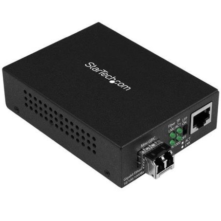 Convertidor Compacto de Medios Ethernet Gigabit a Fibra Multimodo LC -