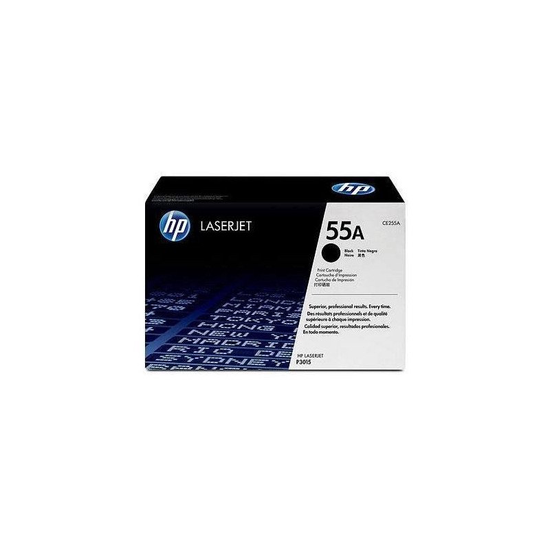 Cartucho de tóner negro HP, modelo 55A, para LaserJet P3015, 6k páginas