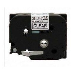 Cinta para impresora Brother, Transferencia térmica, Negro sobre Plata, 36 mm x 8 m