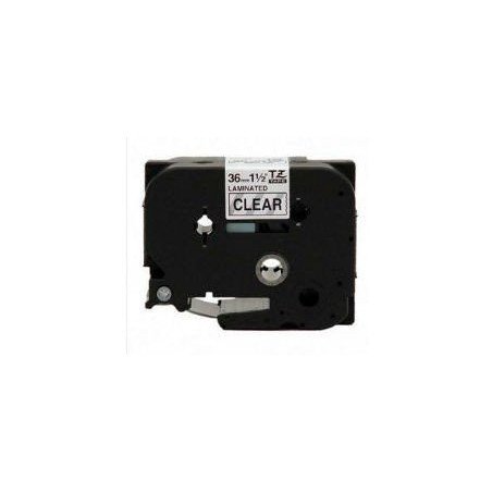 Cinta para impresora Brother, Transferencia térmica, Negro sobre Plata, 36 mm x 8 m