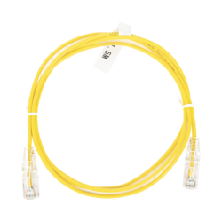 Cable de parcheo Slim UTP cat6 - 1.5 m amarillo diámetro reducido (28 AWG)