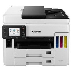 Impresora multifuncional Canon Maxify GX7010, tecnología tinta continua. Impresora, copiadora, escáner y fax. Pantalla táctil en