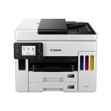 Impresora multifuncional Canon Maxify GX7010, tecnología tinta continua. Impresora, copiadora, escáner y fax. Pantalla táctil en