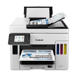 Impresora multifuncional Canon Maxify GX7010, tecnología tinta continua. Impresora, copiadora, escáner y fax. Pantalla táctil en