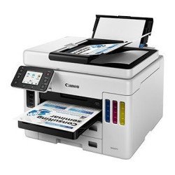 Impresora multifuncional Canon Maxify GX7010, tecnología tinta continua. Impresora, copiadora, escáner y fax. Pantalla táctil en