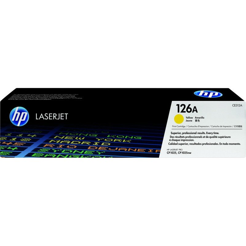 Cartucho de tóner HP 126A, original, 1,000 páginas, amarillo Cartucho de tóner HP 126A, original, 1,000 páginas, amarillo