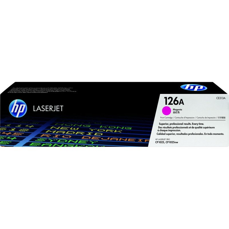 Cartucho de tóner magenta HP 126A Cartucho de tóner magenta HP 126A