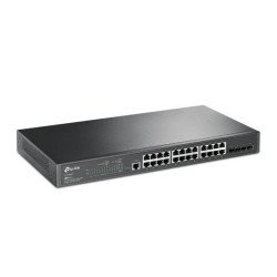 Switch Gigabit administrable JetStream L2 RJ45, 24 puertos, 10/100/1000, (4) Gigabit SFP, (1)Puerto de consola Micro USB