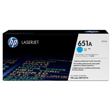 Tóner HP 651a cian LaserJet tóner cartridge M775 (CE341A)