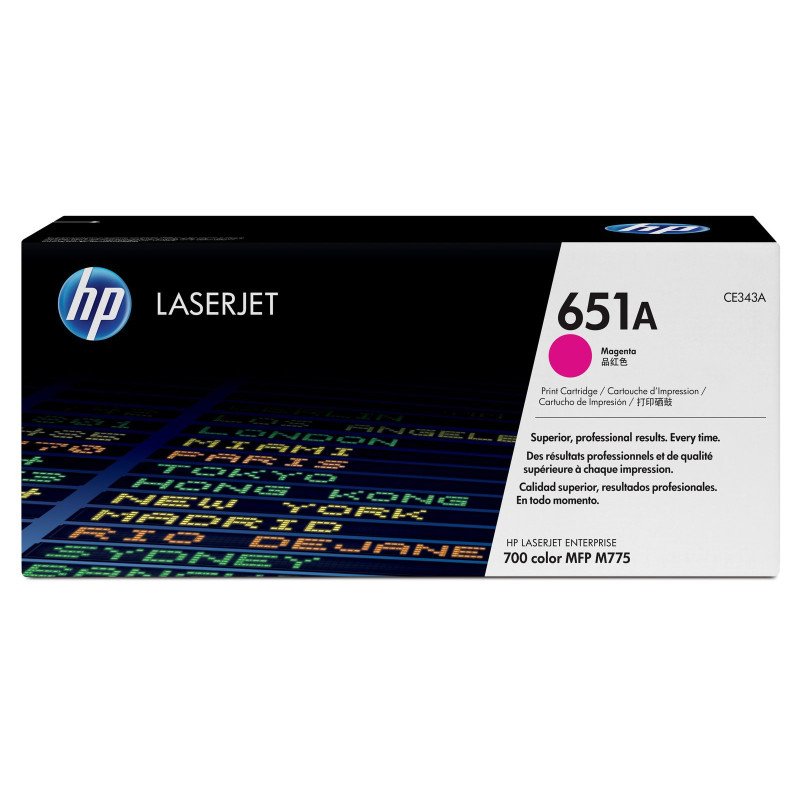 Tóner HP 651a magenta LaserJet cartridge (CE343A)