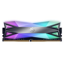 Memoria Adata UDIMM DDR4 16GB PC4-25600 3200MHz CL16 1.35v XPG Spectrix D60g RGB gris con disipador PC, gamer, alto rendimiento