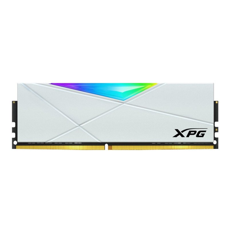 Memoria RAM XPG Spectrix D50 AX4U32008G16A-DW50, 16GB kit (2X8GB), DDR4, 3200 MHz, UDIMM. Con iluminación RGB. Disipador blanco Memoria RAM XPG Spectrix D50 AX4U32008G16A-DW50, 16GB kit (2X8GB), DDR4, 3200 MHz, UDIMM. Con iluminación RGB. Disipador blanco