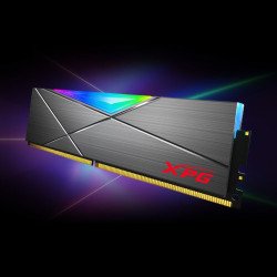 Memoria RAM Adata Spectrix D50, 8 GB, DDR4, 3600MHz, UDIMM, con iluminación RGB. Disipador tungsten grey