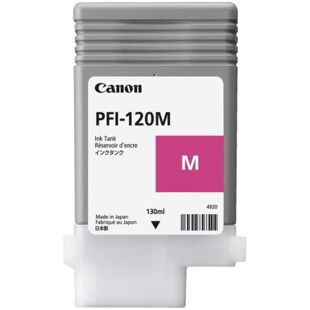 Tanque de tinta Canon PFI-120 m magenta rendimiento 130 ml, compatible