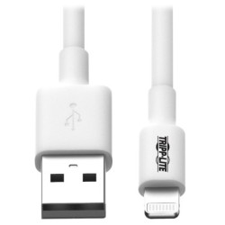 Cable Lightning Tripp-Lite - 1.8 m, USB A, Lightning, Macho/Macho, Color blanco