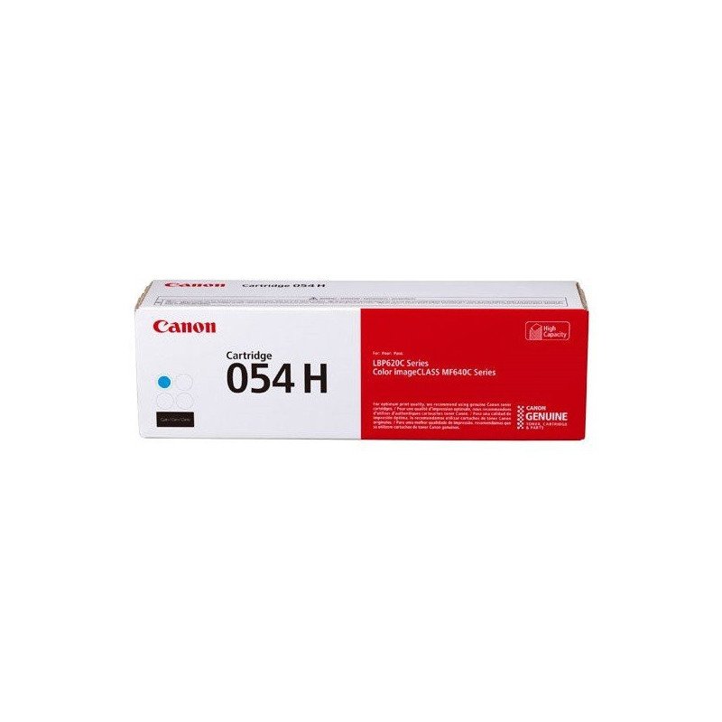 Tóner cian Canon 054 h rendimiento 2,300 páginas compatible con LBP622CDW, MF644CDW. Tóner cian Canon 054 h rendimiento 2,300 páginas compatible con LBP622CDW, MF644CDW.