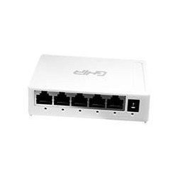Switch Ghia 5 puertos RJ45 10, 100, 1000 Mbps no administrable auto MDI, mdix half full dúplex, gigabit