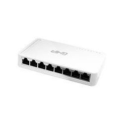 Switch Ghia 8 puertos RJ45 10, 100, 1000 Mbps no administrable auto MDI, mdix half full dúplex, gigabit