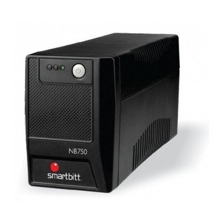 No break SmartBitt modelo SBNB750USB. Capacidad de voltaje de 750 va, 375 watts -