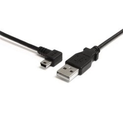 Cable de 91cm USB 2.0 acodado a la izquierda mini b, cable adaptador U