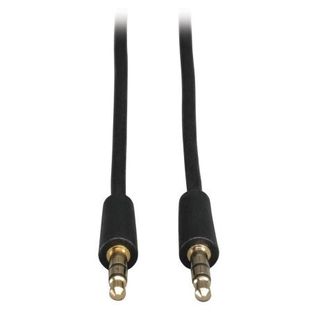 Cable de audio mini estéreo de 3.5 mm para micrófonos, bocinas y audífonos (m, m), 15 m [50 pies] garantía limitada de por vida.