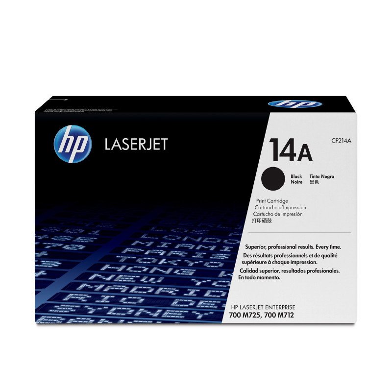 Cartucho de tóner HP 14A, 10000 páginas, Negro, CF214A