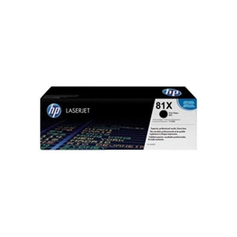 HP Cartucho de tóner original LaserJet 81X de alta capacidad negro, 25000 páginas, Negro