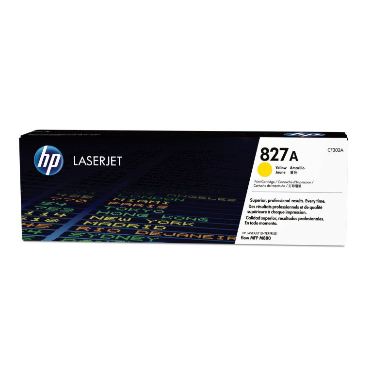 Cartucho original HP de tóner amarillo 827A LaserJet, 32000 páginas, Amarillo Cartucho original HP de tóner amarillo 827A LaserJet, 32000 páginas, Amarillo