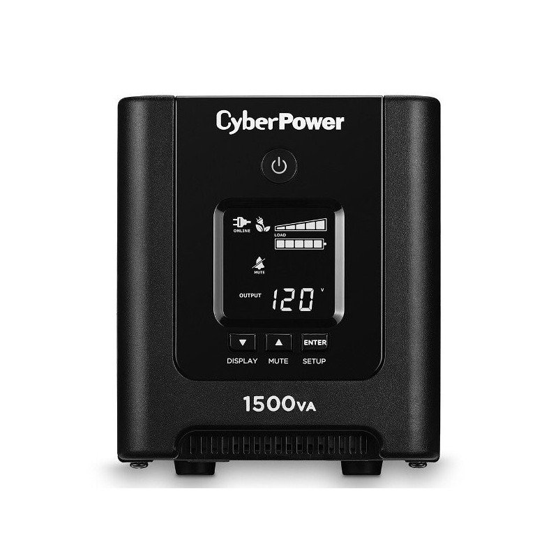UPS de 1500 va, 1050 w, topología línea interactiva, entrada 120 VCA NEMA 5-15p, onda senoidal pura, tipo mini torre, con 8 toma