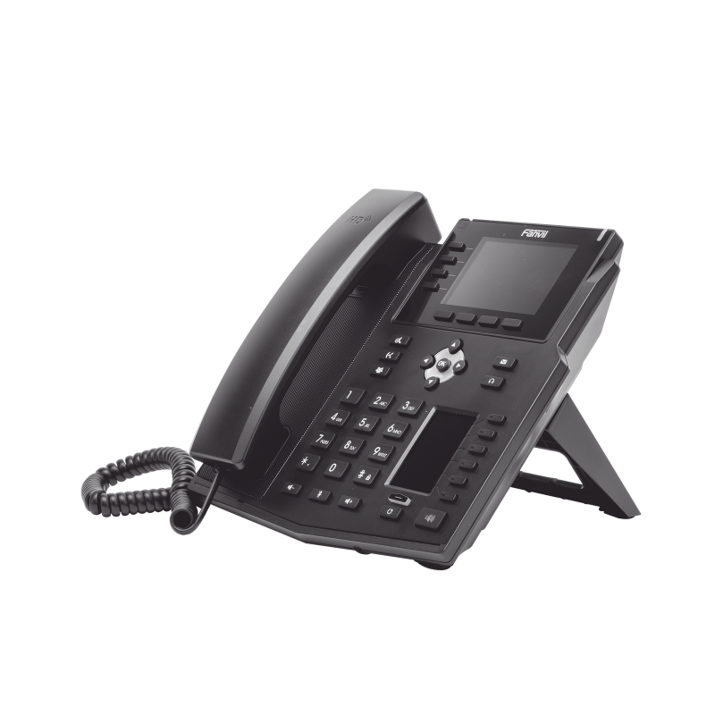 Teléfono IP empresarial con estándares europeos, 16 líneas SIP con pantalla LCD a color, 30 teclas DSS, blf, puertos gigabit, IP