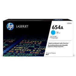 Cartucho de tóner HP 654 Cian para LaserJet