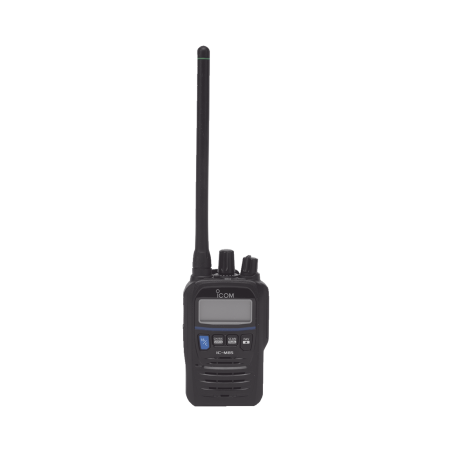 Radio portátil marino y comercial en VHF intrínsecamente seguro (is). Incluye los canales usa, int, can, y del clima