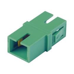 Módulo acoplador SC, APC simplex, para fibra monomodo, color verde