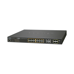 Switch administrable L2, 16 puertos 10, 100, 1000t ultra PoE + 4 puertos gigabit combo TP, SFP