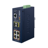 Switch administrable industrial l2+ de 4 puertos 10, 100, 1000t c, PoE 802.3at + 2 puertos SFP 100, 1000x