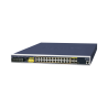 Industrial l3 24 puertos 10, 100, 1000t 802.3at PoE + 4 puertos compartidos 100, 1000x SFP managed ethernet switch (-40 ~ 75 gra