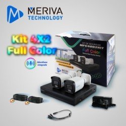 Kit 4X2 Meriva Technology mfc4002kit incluye 1 DVR MXvr-4004a 4ch 1080p-lite soporta audio sobre coaxial o UTP + 2 cámaras HD Me